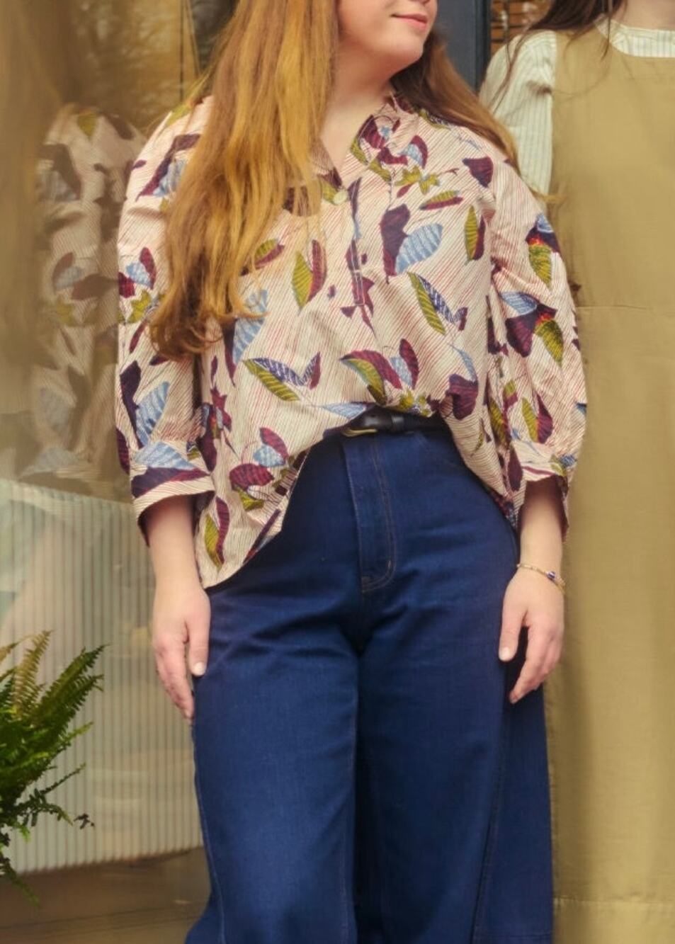 TOAST Catrin Floating Print Cotton Poplin Shirt | Botanical Blouse | XS/S